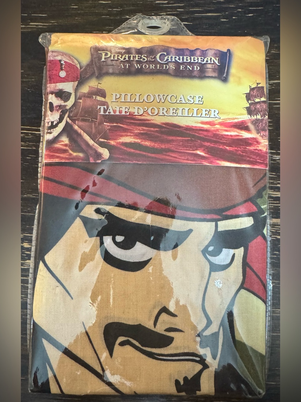 Vintage Pirates of the Caribbean: At Worlds End pillow case.